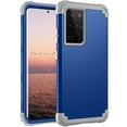 thumbnail image 1 of TECH CIRCLE For Galaxy S22 Ultra Case, Dual Layer Slim Heavy Duty Hybrid Rugged Shockproof Anti-Scratch Protective Back Phone Cover for Samsung Galaxy S22 Ultra 6.8" 2022,Darkblue, 1 of 7