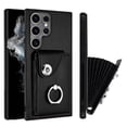 thumbnail image 1 of TECH CIRCLE For Galaxy S22 Wallet Case with Card Holder,360°Rotation Finger Ring Holder Kickstand Protective RFID Blocking PU Leather Flip Cover for Samsung Galaxy S22 6.1" 2022,Black, 1 of 7