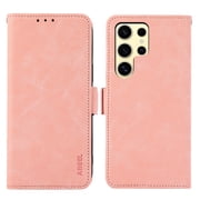 TECH CIRCLE For Galaxy S23 FE Wallet Case, PU Leather Flip Folio Case with Card Holders RFID Blocking Kickstand Shockproof TPU Inner Shell Phone Cover for Samsung Galaxy S23 FE 6.4" 2023,Pink