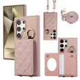 thumbnail image 1 of TECH CIRCLE for Galaxy S23 Plus Case, Quilted PU Leather Double Magnetic Clasp Shockproof Cover with Card Holder Shoulder Strap Mirror Ring Stand Flip Wallet Case for Galaxy S23 Plus 6.6",Purple, 1 of 9