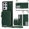 thumbnail image 1 of TECH CIRCLE For Galaxy S23 Plus Wallet Case,Card Holder Phone Case for Women, Zipper PU Leather Purse Kickstand Folio Flip Case with Crossbody Strap for Samsung Galaxy S23 Plus 6.6" 2023,Darkgreen, 1 of 7
