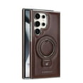 thumbnail image 1 of TECH CIRCLE for Galaxy S23 Ultra (2023) 6.8" PU Leather Case with Built-in Kickstand, Hands-free Viewing in Landscape/Portrait Modes, Compatible with MagSafe, Shockproof Protective Cover, Darkbrown, 1 of 12