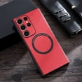 thumbnail image 1 of TECH CIRCLE Galaxy S23 Ultra Case 6.8" 2023 - Compatible with MagSafe Leather Cover, Red, 1 of 9