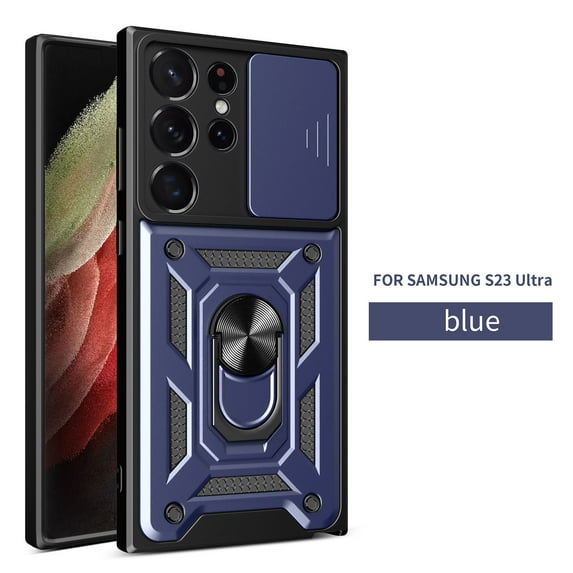 TECH CIRCLE Galaxy S23 Ultra Case, Heavy Duty Rugged Shockproof Protection Cover with 360 Rotating Magnetic Kickstand Car Mount Slide Camera Protective Cover for Samsung Galaxy S23 Ultra 6.8",Blue