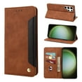 thumbnail image 1 of TECH CIRCLE Galaxy S23 Ultra Wallet Case, Ultra Slim Premium PU Leather Card Slot Kickstand Magnetic Soft Flip Fold Shockproof  Protective TPU Inner Phone Case for Samsung Galaxy S23 Ultra 2023,Brown, 1 of 9
