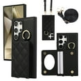 thumbnail image 1 of TECH CIRCLE for Galaxy S24+ Case, Quilted PU Leather Double Magnetic Clasp Shockproof Cover with Card Holder Shoulder Strap Mirror Ring Stand Flip Wallet Case for Galaxy S24+ 6.7",Black, 1 of 9