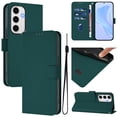 thumbnail image 1 of TECH CIRCLE for Galaxy S24 FE AI Phone Case 6.7" 2024 Release, Solid Color Flip Wallet Case with 3 Card Slots, Built-in Stand Function, PU Leather Protective Fold Cover with Lanyard, Darkgreen, 1 of 3