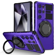 TECH CIRCLE For Galaxy S24 Ultra Case with Magnetic Ring Stand,Compatible with MagSafe Military Anti-Scratch Heavy Duty Shockproof Protective Phone Case for Sam