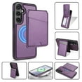 thumbnail image 1 of TECH CIRCLE for Galaxy S25 5G Wallet Phone Case 6.2" 2025 Model, Removable Magnetic Flip Wallet with 3 Card Slots, Protective Magnetic Phone Cover, Compatible with MagSafe Accessories, Purple, 1 of 10