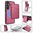 thumbnail image 1 of TECH CIRCLE for Galaxy S25 Plus Wallet Phone Case 6.7" 2025 Model, Removable Magnetic Flip Wallet with 3 Card Slots, Protective Magnetic Phone Cover, Compatible with MagSafe Accessories, Red, 1 of 10