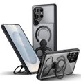 thumbnail image 1 of TECH CIRCLE for Galaxy S25 Ultra 2025 Slim Magnetic Phone Case with Rotating Ring Holder Kickstand, Compatible with MagSafe Accessory, Lightweight Anti-Scratch Shockproof Protective Cover, Gray, 1 of 8