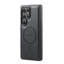 TECH CIRCLE for Galaxy S25 Ultra (6.9", 2025 Release) PU Leather Case, Compatible with MagSafe Wireless Charging and Magnetic Accessory, Anti-Scratch, Shockproof, Protective Phone Cover, Black