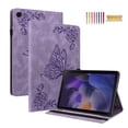 thumbnail image 1 of TECH CIRCLE Galaxy Tab A9 Case with Pen Holder, PU Leather Flip Slim Fit Butterfly Multi Angle Viewing Stand Shockproof Protective Case for Samsung Galaxy Tab A9 8.7" 2023 SM-X110 X115,Purple, 1 of 6