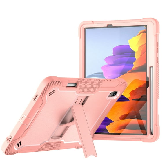 TECH CIRCLE for Galaxy Tab S11 (11") Tablet Rugged Shockproof Case with Kickstand/S Pen Holder, 3 Layers Protection, Impact/Scratch Resistant, Lightweight Protective Hard Shell Cover, Pink