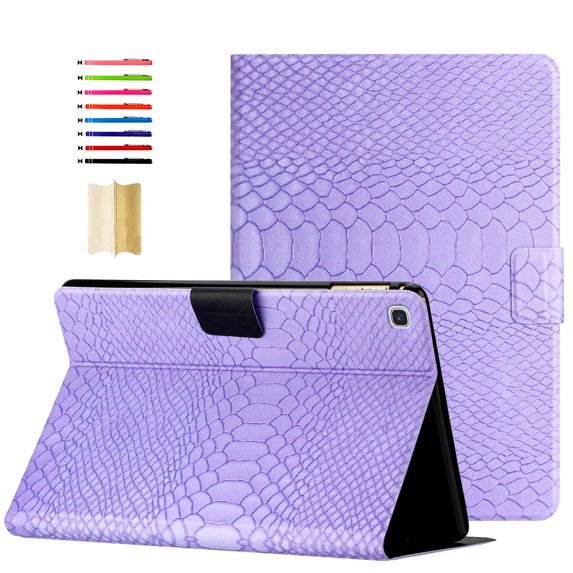 TECH CIRCLE Galaxy Tab S6 Lite Case 10.4" 2020 (SM-P610) - Lightweight Thin Leather Smart Stand Cover - Purple