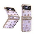 thumbnail image 1 of TECH CIRCLE Galaxy Z Flip 3 Clear Case with Hinge Protection, Clear PC Plating Stars Case Girls Women Ultra-Thin Non-Slip Shockproof Full Protective Case for Samsung Galaxy Z Flip 3 6.7 inch,Rosegold, 1 of 7