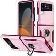 thumbnail image 1 of TECH CIRCLE Galaxy Z Flip 4 Case, Magnetic Ring Kickstand Military Grade Shockproof Heavy Duty Protective with Magnetic Car Mount Holder For Samsung Galaxy Z Flip 4 5G 6.7 inch,Pink/Rose, 1 of 9