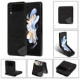 thumbnail image 1 of TECH CIRCLE for Galaxy Z Flip 4 Case, Slim Thin Premium PU Leather Wallet Case with Card Slots Anti- Slip Wireless Charging Flip Protective Phone Cover for Samsung Galaxy Z Flip 4 6.7", Black, 1 of 6