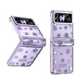 thumbnail image 1 of TECH CIRCLE Galaxy Z Flip 4 Clear Case with Hinge Protection, Clear PC Plating Stars Case Girls Women Ultra-Thin Non-Slip Shockproof Full Protective Case for Samsung Galaxy Z Flip 4 6.7" 2022,Purple, 1 of 7