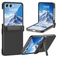 thumbnail image 1 of TECH CIRCLE for Galaxy Z Flip 7 (2025 Release) 6.8" Shockproof Case with Kickstand/Hinge Cover, Built-in Tempered Glass Screen Protector, Hard Plastic Lightweight Protective Slim Phone Cover, Black, 1 of 7