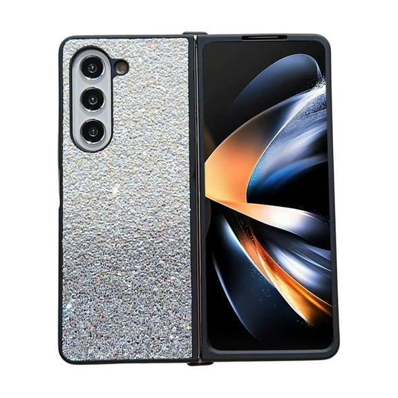 TECH CIRCLE For Galaxy Z Fold 4 Case, Luxury Glitter Sparkle Bling Shiny Shockproof Protective Slim Women Girls Phone Case for Samsung Galaxy Z Fold 4 5G 7.6" 2022,Gray