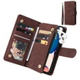 thumbnail image 1 of TECH CIRCLE Galaxy Z Fold 4 Wallet Case, Soft Classy Leather Zipper Purse Case Magnetic Detachable Folio Flip Stand Cover with Credit Card Slots/Driver License for Samsung Galaxy Z Fold 4 2022,Coffee, 1 of 8