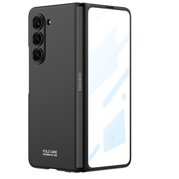 TECH CIRCLE Galaxy Z Fold 5 Case, Slim Thin Full Body Rugged Shockproof Protective Case with Built-in Screen Protector Hard PC Anti-Scratch Folding Phone Case For Samsung Galaxy Z Fold 5 7.6",Black