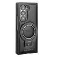 thumbnail image 1 of TECH CIRCLE for Galaxy Z Fold 6 (2024 Release) PU Leather Case with Built-in Kickstand, Hands-free Viewing in Landscape/Portrait Modes, Compatible with MagSafe, Shockproof Protective Cover, Black, 1 of 10