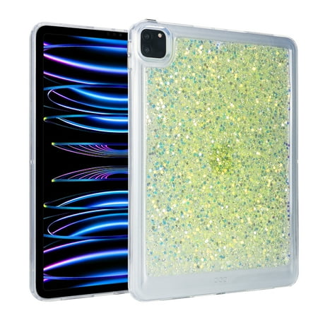 TECH CIRCLE Glitter Case for iPad 10.2" (9th/8th/7th Generation) - Durable Soft Silicone Simple Sparkle Cover Slim Thin Lightweight Bling Case for iPad 9th/8th/7th Generation 2021/2020/2019 (Yellow)