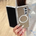 thumbnail image 1 of TECH CIRCLE Glitter Magnetic Phone Case for Samsung Galaxy Z Fold 6 (2024 Release), Compatible with MagSafe Accessories, Protective Lightweight Slim Sparkle Bling Cover for Women Men, Gold, 1 of 6