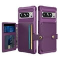 thumbnail image 1 of TECH CIRCLE for Google Pixel 10 Pro XL (6.8", 2025) Shockproof Case with Flip Wallet (Magnetic Closure), 4 Card Slots, Compatible with Magnetic Car Mount, Drop Proof Protective Slim Case, Purple, 1 of 6