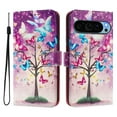 thumbnail image 1 of TECH CIRCLE for Google Pixel 10 Pro XL Case (6.8", 2025 Release), Cute Cartoon Flip Wallet Case with Wrist Strap, Built-in Card/Cash Slots, PU Leather Protective Slim Fold Stand Case, Butterfly Tree, 1 of 10