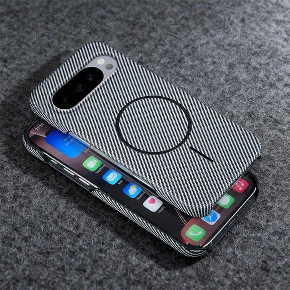 TECH CIRCLE For Google Pixel 10 Pro XL Hard PC Carbon Fiber Case Slim Anti-Scratch, Magnetic, Shockproof, Compatible with MagSafe Wireless Charging, Lightweight,Heat Dissipation,Gray