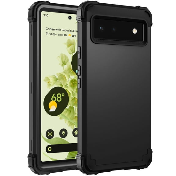 TECH CIRCLE For Google Pixel 7 Case, Dual Layer Slim Heavy Duty Hybrid Rugged Shockproof Anti-Scratch Protective Back Phone Cover for Google Pixel 7 6.3" 2022,Black