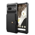 thumbnail image 1 of TECH CIRCLE For Google Pixel 7 Wallet Case, Shockproof Rubber Card Holder Wallet PU Leather Back Phone Case Kickstand Protective Scratch Hybrid Bumper Shell for Google Pixel 7 6.3",Black, 1 of 7