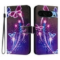thumbnail image 1 of TECH CIRCLE for Google Pixel 8 Case 6.2-Inch (2023 Release), Cute Cartoon Flip Wallet Case with Lanyard, Built-in Card Slots & Stand Function, Portable Lightweight Slim Folio Cover, Purple Butterfly, 1 of 2