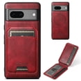 thumbnail image 1 of TECH CIRCLE for Google Pixel 8 Case with Card Pocket,Compatible with Magsafe Wireless Charging,Detachable 2-in-1 Shockproof Premium PU Leather Card Slots Kickstand Wallet Case for Google Pixel 8,Red, 1 of 9