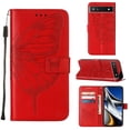 thumbnail image 1 of TECH CIRCLE Google Pixel 8 Case, Magnetic Folio Butterfly Patterned Wallet Case, Premium PU Leather with Wrist Strap Credit Card Holder Slots Kickstand Shockproof Cover For Google Pixel 8,Red, 1 of 5