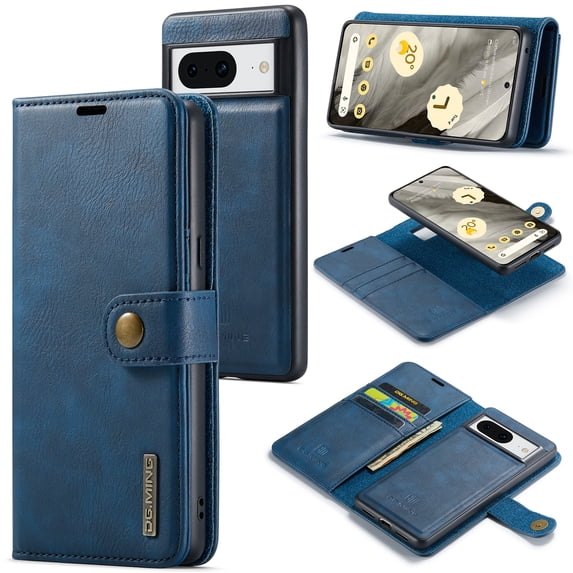 TECH CIRCLE for Google Pixel 8 Case, PU Leather Detachable Vintage Wallet Flip Magnetic Closure Drop Protective Slim Card Holder Phone Case Cover for Google Pixel 8 6.2" 2023, Blue