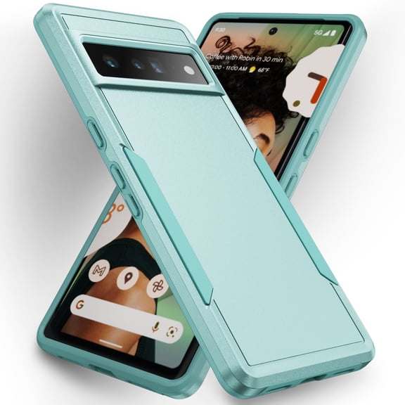 TECH CIRCLE for Google Pixel 8 Case, Slim Hybrid 2-In-1 Hard PC Soft TPU Dual Layer Heavy Duty Rugged Shockproof Protective Lightweight Case for Google Pixel 8,Green