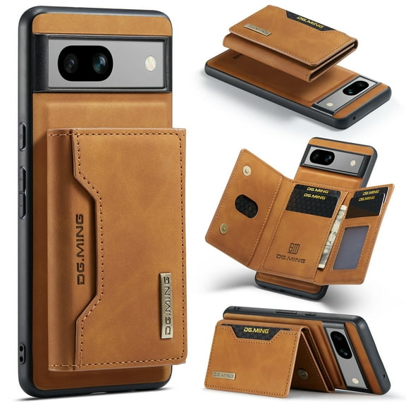 TECH CIRCLE For Google Pixel 8 Case,Slim Shockproof Protectiver PU Leather Stand Detachable Wallet Phone Cover Business Style Minimalist Anti-Scratch Shell for Google Pixel 8 6.2" 2023,Brown