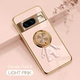 thumbnail image 1 of TECH CIRCLE For Google Pixel 8 Case,Stylish Astronaut Pattern Slim Fit Plating Shockproof Phone Cover Anti-Scratch Lightweight Case With 360° Ring Kickstand for Google Pixel 8 - Lightpink, 1 of 12