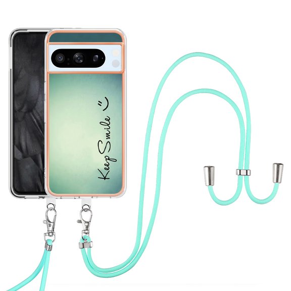 TECH CIRCLE For Google Pixel 8 Case,Stylish Pattern Soft Slim Thin Silicone TPU Girls Boys Women Men Case Shockproof Protective Phone Case with Strap for Google Pixel 8 6.2" 2023,Smile
