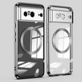 thumbnail image 1 of TECH CIRCLE for Google Pixel 8 Magnetic Case Compatible with Mag Safe,Fashion Crystal Clear Non-Yellowing Slim Case Plating Edge Ultra Thin Dustproof Protective Case Cover for Google Pixel 8,Silver, 1 of 6