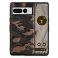 thumbnail image 1 of TECH CIRCLE for Google Pixel 8 Pro Camouflage Case, Luxury Ultra Slim PU Leather Shockproof Drop Protective Wireless Charging Anti-scratch TPU Frame Phone Case Cover for Google Pixel 8 Pro, Brown, 1 of 9