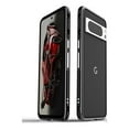 thumbnail image 1 of TECH CIRCLE for Google Pixel 8 Pro Case, Aluminum Frame Camera Lens Protector Metal Bumper Slim Hard Straight Edge Drop Protection Anti-scratch Absorbing Cotton for Google Pixel 8 Pro,Black+Silver, 1 of 8