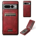 thumbnail image 1 of TECH CIRCLE for Google Pixel 8 Pro Case with Card Pocket,Compatible with Magsafe Wireless Charging,Detachable 2-in-1 Shockproof Premium PU Leather Credit Card Slots Kickstand Wallet Case,Red, 1 of 9