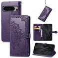 thumbnail image 1 of TECH CIRCLE for Google Pixel 8 Pro Case, Embossed Pixel 8 Pro Wallet Case with Wrist Strap, PU Leather Shockproof Folio Case with Magnetic Closure Kickstand Case for Google Pixel 8 Pro,Purple, 1 of 6