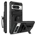 thumbnail image 1 of TECH CIRCLE for Google Pixel 8 Pro Case, Heavy Duty Holster with Belt Clip Kickstand Rugged Shockproof Protective Case Non-Slip Dual Layer Dropproof Hybrid Silicone Cover for Google Pixel 8 Pro,Black, 1 of 8