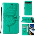 thumbnail image 1 of TECH CIRCLE Google Pixel 8 Pro Case, Magnetic Folio Butterfly Patterned Wallet Case, Premium PU Leather with Wrist Strap Card Holder Slot Kickstand Shockproof Cover For Google Pixel 8 Pro,Green, 1 of 4
